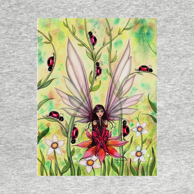 Ladybug Fairy Fantasy Illustration by robmolily